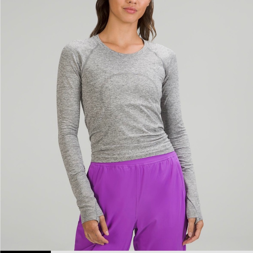 long sleeve gray Heather swiftly tech